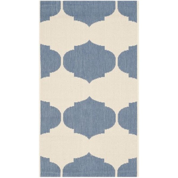 Safavieh Courtyard Power Loomed Accent Rug- Beige - Blue- 2 x 3 ft. 7 in. CY6162-233-2